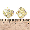 Brass Micro Pave Clear Cubic Zirconia Pendants KK-L213-016G-3