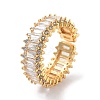 Brass with Cubic Zirconia Open Cuff Rings LS-RJEW-B053-06-1