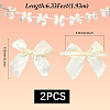 2Pcs Cloth Bowknot Hanging Banner for Christmas Tree Decoration AJEW-SP0002-82B-2