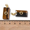 Natural Tiger Eye Pendants G-A298-01G-07-3