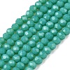 Opaque Solid Color Imitation Jade Glass Beads Strands EGLA-A044-P1mm-D31-1