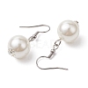Round ABS Plastic Imitation Pearl Beads Necklace and Dangle Earring Sets for Women SJEW-JS01305-7