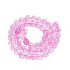 Transparent Crackle Glass Beads Strands GLAA-Q108-03A-04-2