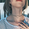 Alloy Heart Choker Necklaces for Women WG1A4F2-03-1