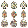 15Pcs 3 Styles Alloy Enamel Pendants ENAM-TA0003-69-2