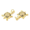 Brass Micro Pave Cubic Zirconia Pendants KK-P236-19G-2