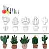 Planter Shape Resin Clay Cutter & Hole Punch Set CELT-PW0003-001A-1
