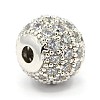 CZ Jewelry Brass Micro Pave Cubic Zirconia Round Beads X-ZIRC-M024-04P-2