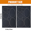 Rectangle with Round & Oval Pattern Self-adhesive Nylon Applique PATC-WH0007-33A-2