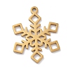 Christmas Theme 304 Stainless Steel Pendants STAS-R003-04G-04-1