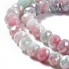 Faceted Electroplated Glass Beads Strands X-GLAA-C023-02C-4