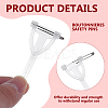 300Pcs Stainless Steel Plastic Brooch Findings KY-MA0001-01-3