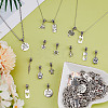 66Pcs 11 Styles Tibetan Style Alloy European Dangle Charms PALLOY-HY00077-4
