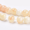 Natural Dyed Yellow Jade Gemstone Bead Strands G-R271-6mm-Y17-2