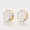 Brass Stud Earring Findings LS-X-KK-N216-37G-03-NF-2