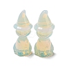 Opalite Carved Cat with Witch Hat Figurines DJEW-D012-07L-1