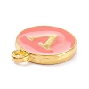 Golden Plated Alloy Enamel Charms X-ENAM-Q437-11V-2