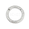 Brass Micro Pave Cubic Zirconia Twister Clasp KK-G522-16P-1