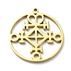 304 Stainless Steel Pendants STAS-D036-09G-1