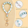 Silicone Round Beaded Keychain Wristlet KEYC-SW00006-02-2