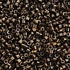 Frosted Plated Glass Cylinder Beads SEED-S047-F-002-3