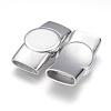 304 Stainless Steel Magnetic Clasps X-STAS-G143-66P-2