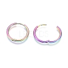 Ion Plating(IP) 304 Stainless Steel Huggie Hoop Earrings EJEW-F111A-20mm-Y-3