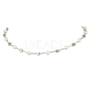 Alloy Star & Natural Pearl Beaded Necklace for Women NJEW-TA00130-2