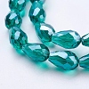Electroplate Glass Beads Strands EGLA-R008-15x10mm-M-3