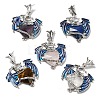 Natural & Synthetic Mixed Gemstone Pendants G-F758-D-P-1