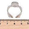 Shell Shape 304 Stainless Steel Cuff Ring Components SA-CBA098D-03P-B-3