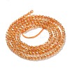 Electroplate Transparent Glass Beads Strands GLAA-H021-01A-FR06-5