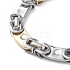 PVD Vacuum Plating 201 Stainless Steel Oval Link Chain Necklace & Bracelets Set SJEW-G083-16GP-2