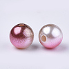 Rainbow ABS Plastic Imitation Pearl Beads OACR-Q174-8mm-10-2