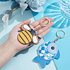2Pcs 2 Styles Imitation Leather Anti-Lost Protection Covers AJEW-NB0008-58-3