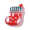 Opaque Christmas Theme Resin Cabochons RESI-H162-06B-1