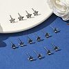 Tarnish Resistant 304 Stainless Steel Stud Earring Settings X-STAS-Q170-10-5