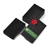 Kraft Paper Gift Boxes with Faux Rose Flower Outside for Jewelry Set CON-Z011-01B-02-2