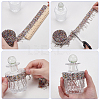 Iron & Resin Tassels Ribbon OCOR-WH0105-071-3