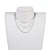 Non-Tarnish 304 Stainless Steel Chain Tiered Necklaces NJEW-JN02828-5