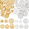 360Pcs 12 Styles Alloy & Brass Bead Caps FIND-HS0001-89-1
