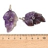 Natural Amethyst Pendants G-K372-06G-A03-3