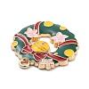Christmas Theme Alloy Enamel Pendants X-ENAM-D060-04G-2