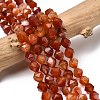 Natural Red Banded Agate Beads Strands G-Z119-A05-02-1