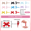 48Pcs 8 Colors Alloy Stud Earring Findings EJEW-SP0001-22-2