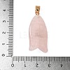 Natural Rose Quartz & Synthetic Turquoise Carved Pendants X-G-Z084-01G-02-3