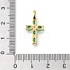 Brass Pave Clear Cubic Zirconia Pendants KK-M101-01G-01-3