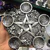 Resin Star Wooden Tealight Candle Holders PW-WG42BE3-06-1