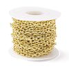 Rack Plating Brass Textured Cable Chains CHC-B021-01G-3