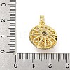 Rack Plating Brass Cubic Zirconia Pendants KK-M291-01G-3